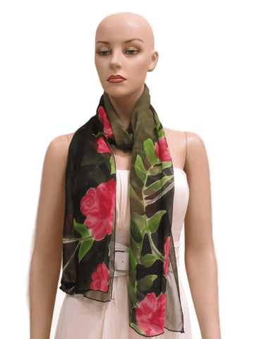 Floral Fantasy: Printed Stole with Blooming Flowers