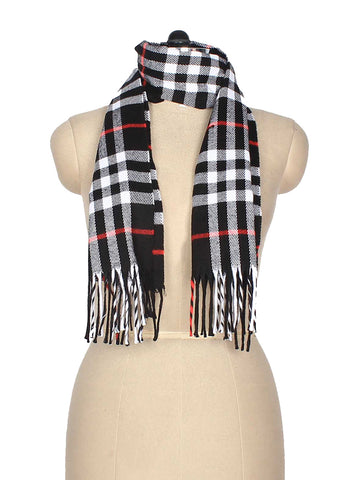 Geometric Glamour: Printed Scarf with Bold Stripes
