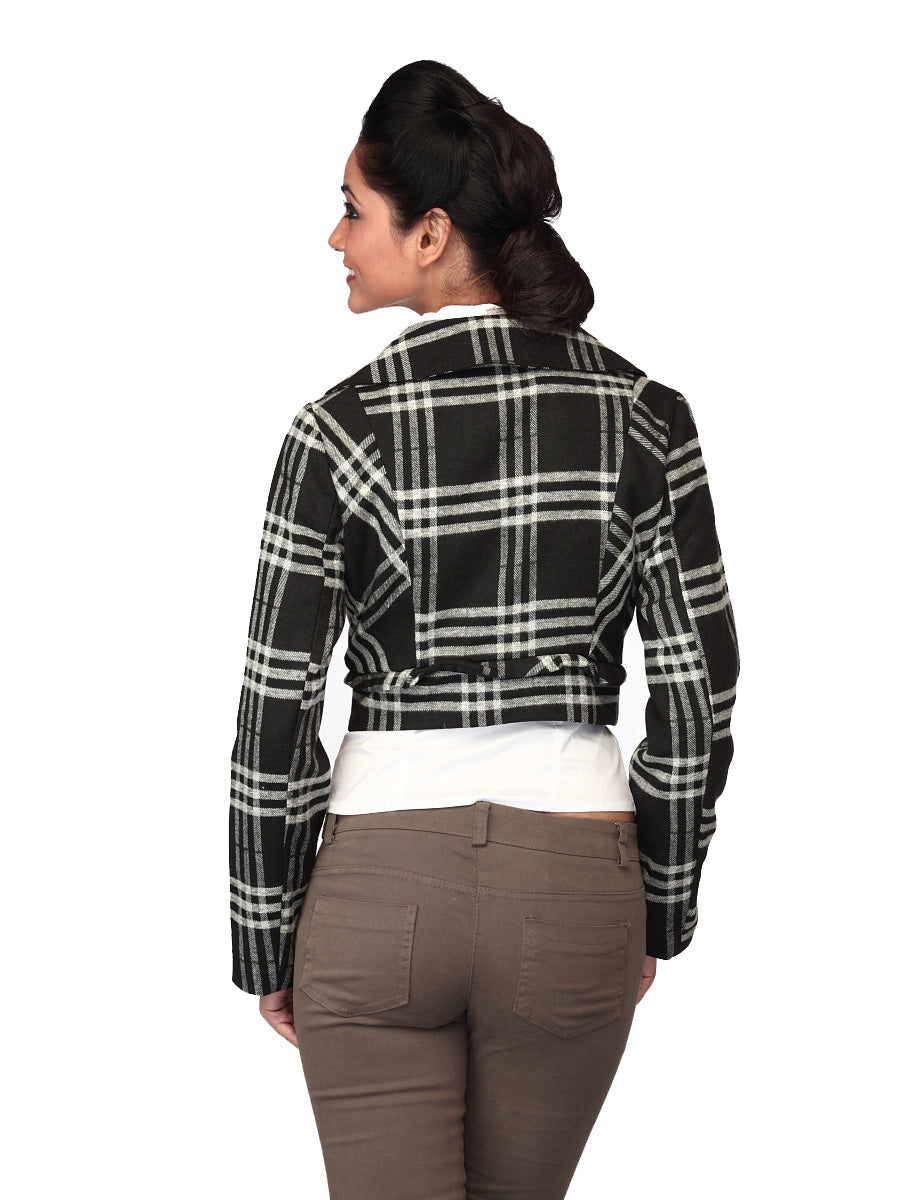 Checkered Elegance: The Graceful Grid Jacket