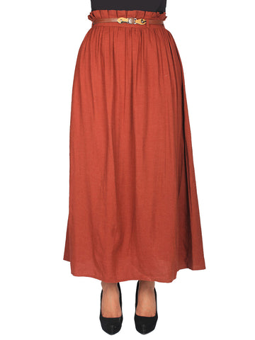 Warm Tones: The Roast Brown A-Line Skirt