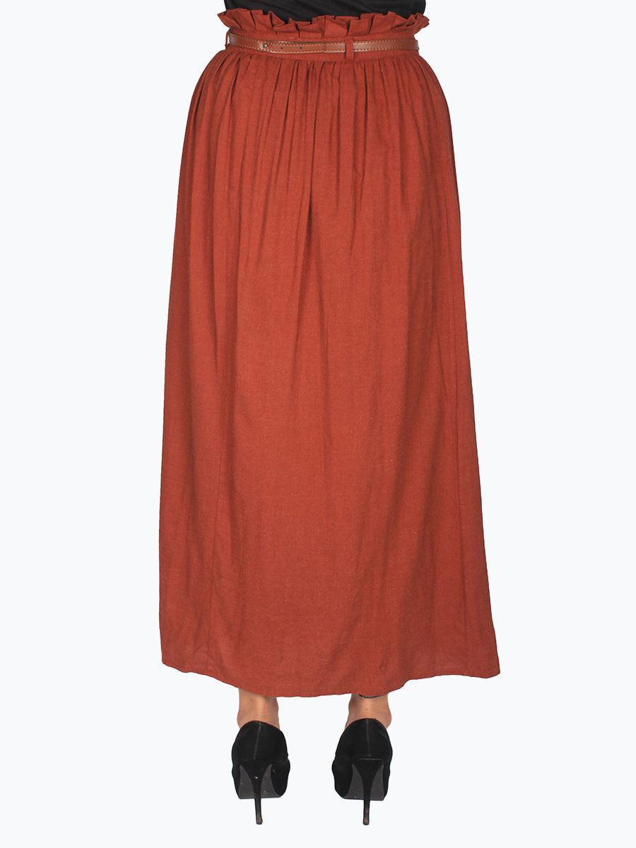 Warm Tones: The Roast Brown A-Line Skirt