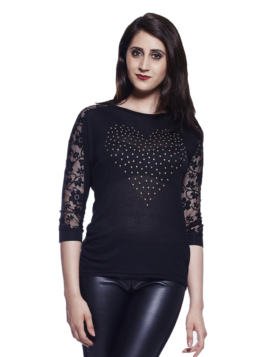 Floral Lace Sleeved Top