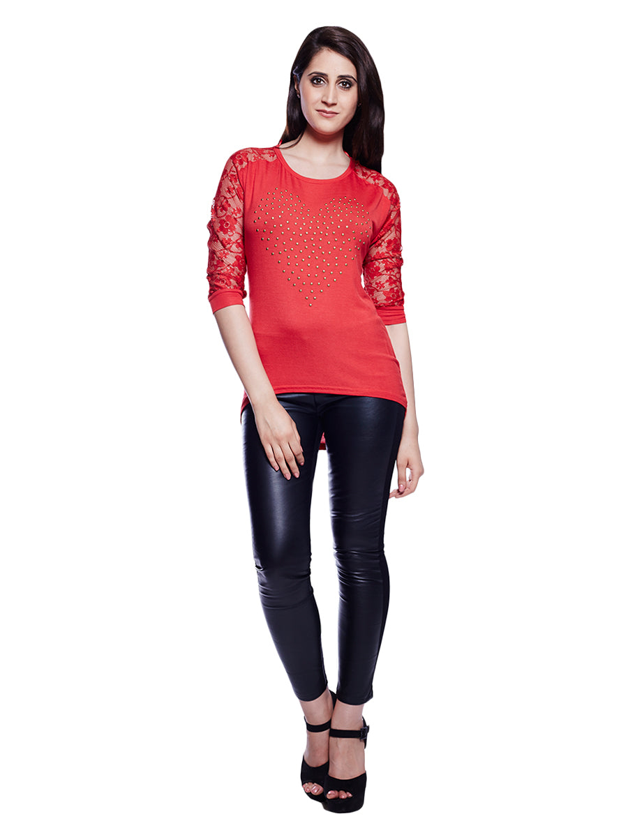 Floral Lace Sleeved Top