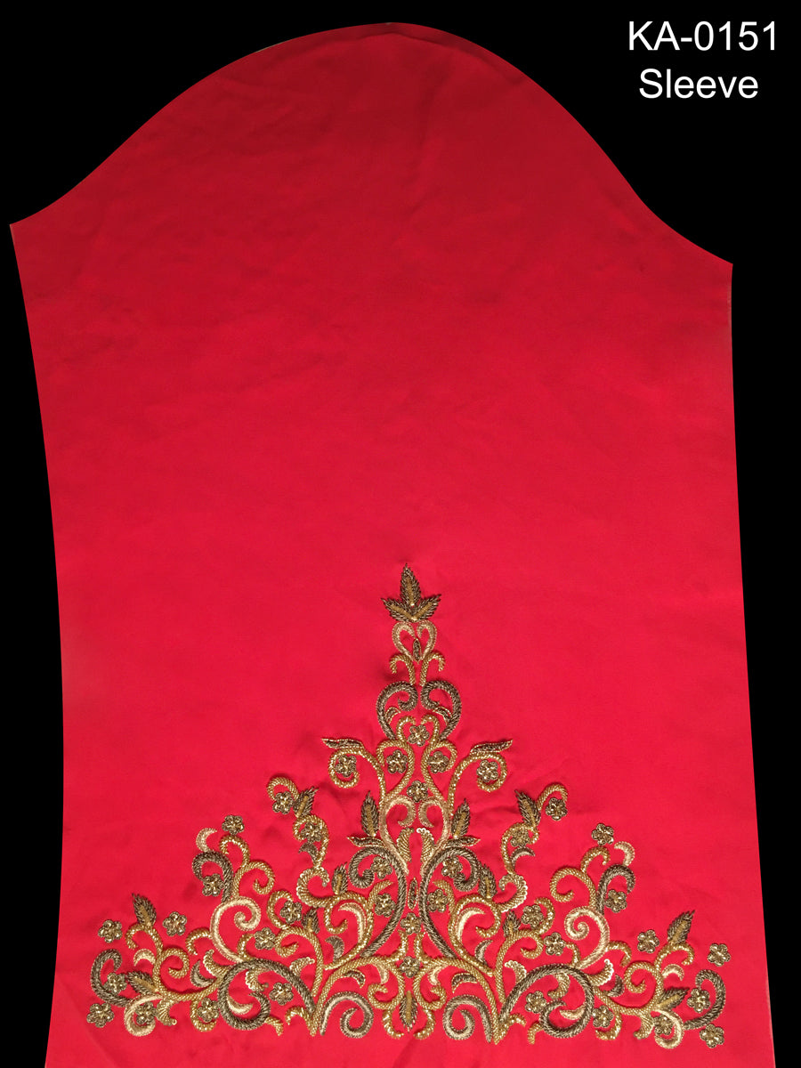 Exquisite Hand Embroidered Kaftan Panel with Traditional Indian Design