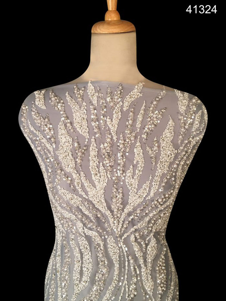 Exquisite Hand-Beaded Coupon with Heavy Embroidery and Sequins in a Stunning Modern Design