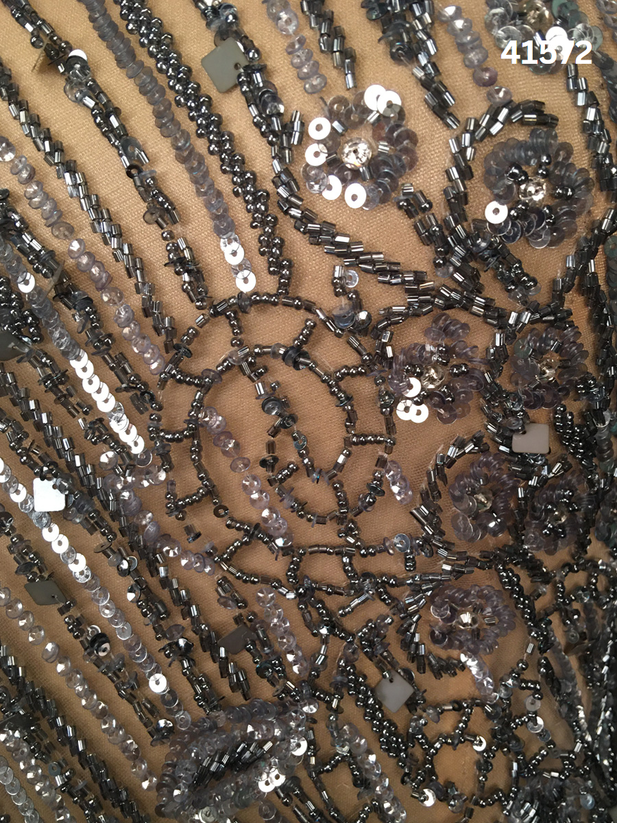 Wonderful Hand-Beaded Fabric with Intricate Embroidery, Sparkling Beads, and Shimmering Sequins in a Sleek and Modern Design