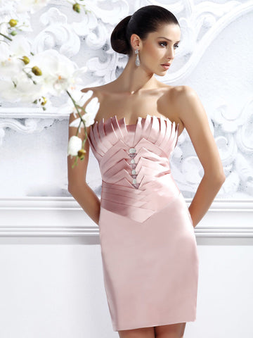 Elegant Couture Cocktail Dress With Striking Designer Front #858
