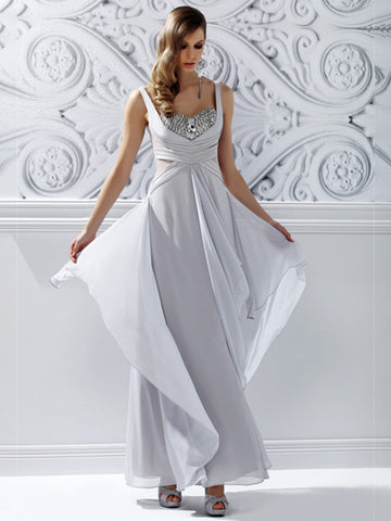 Beautiful Rhinestone Studded Couture Evening Dress #871