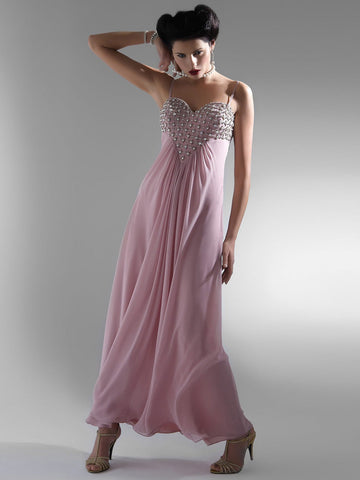 Gorgeous Crepe Beaded Bodice Dress #905