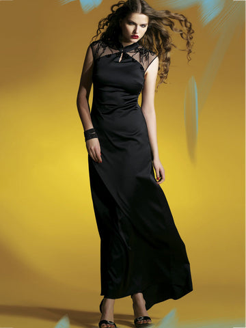 Elegant Black Evening Gown #928