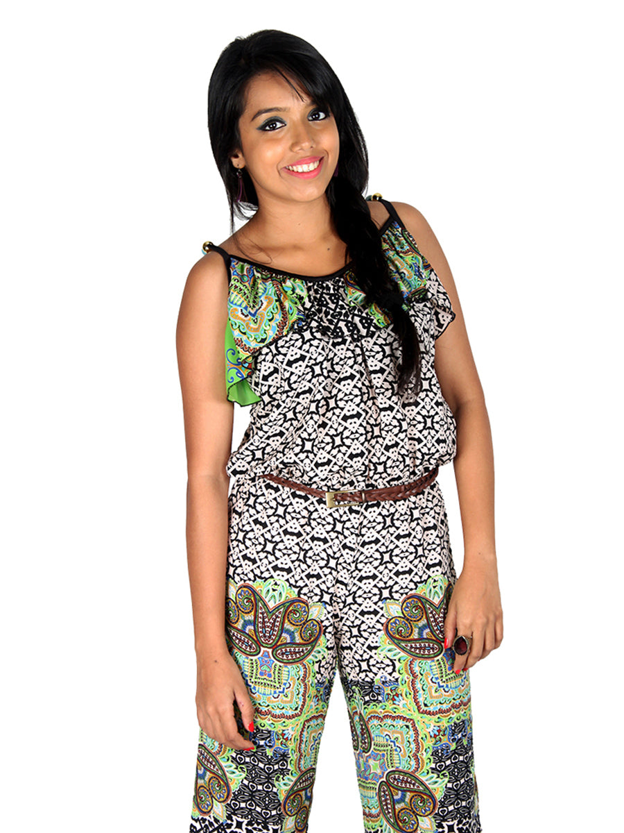Abstract Paisley Printed Jumpsuit