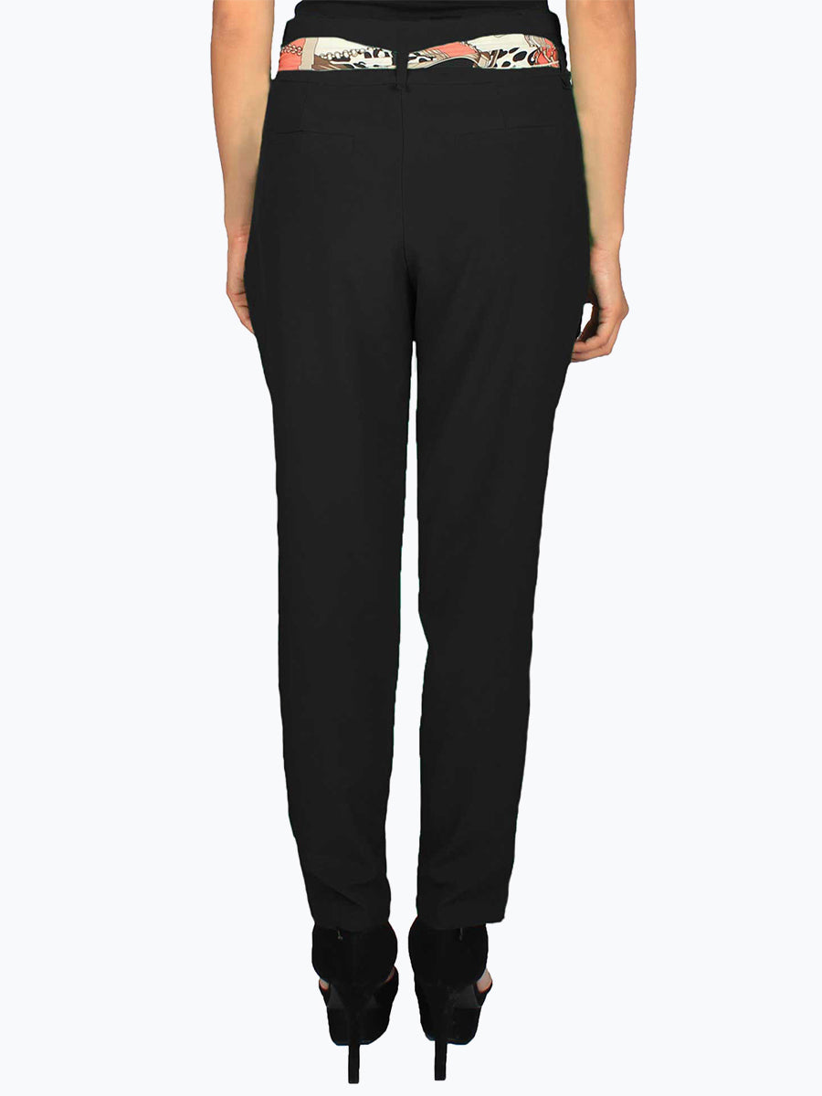Modern and Playful: Trouser Pants with a Quirky Belt