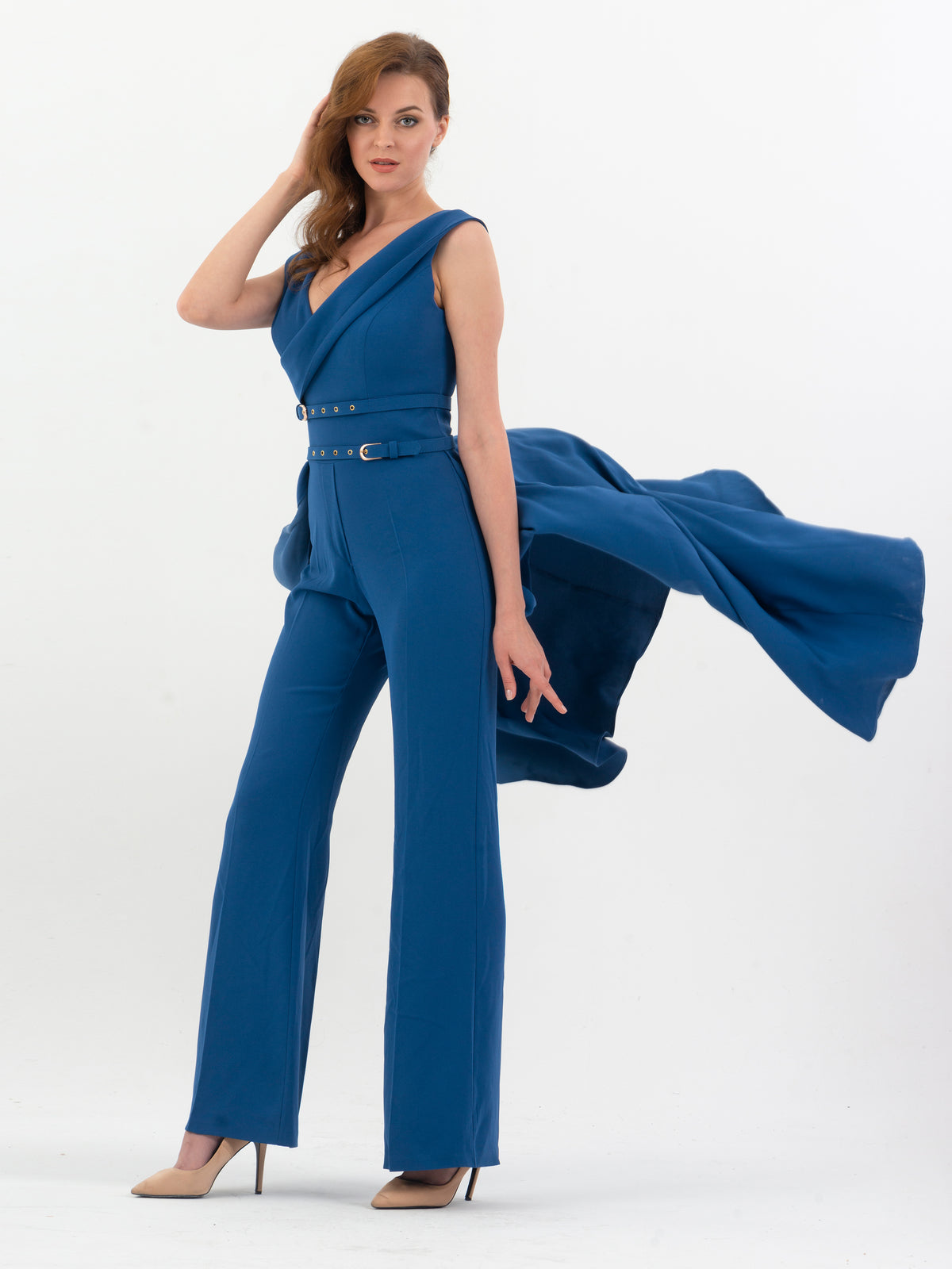 Stunning Crepe Jumpsuit with Trail