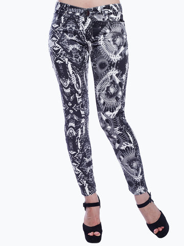 Modern Twist: Contemporary Black and White Printed Pants