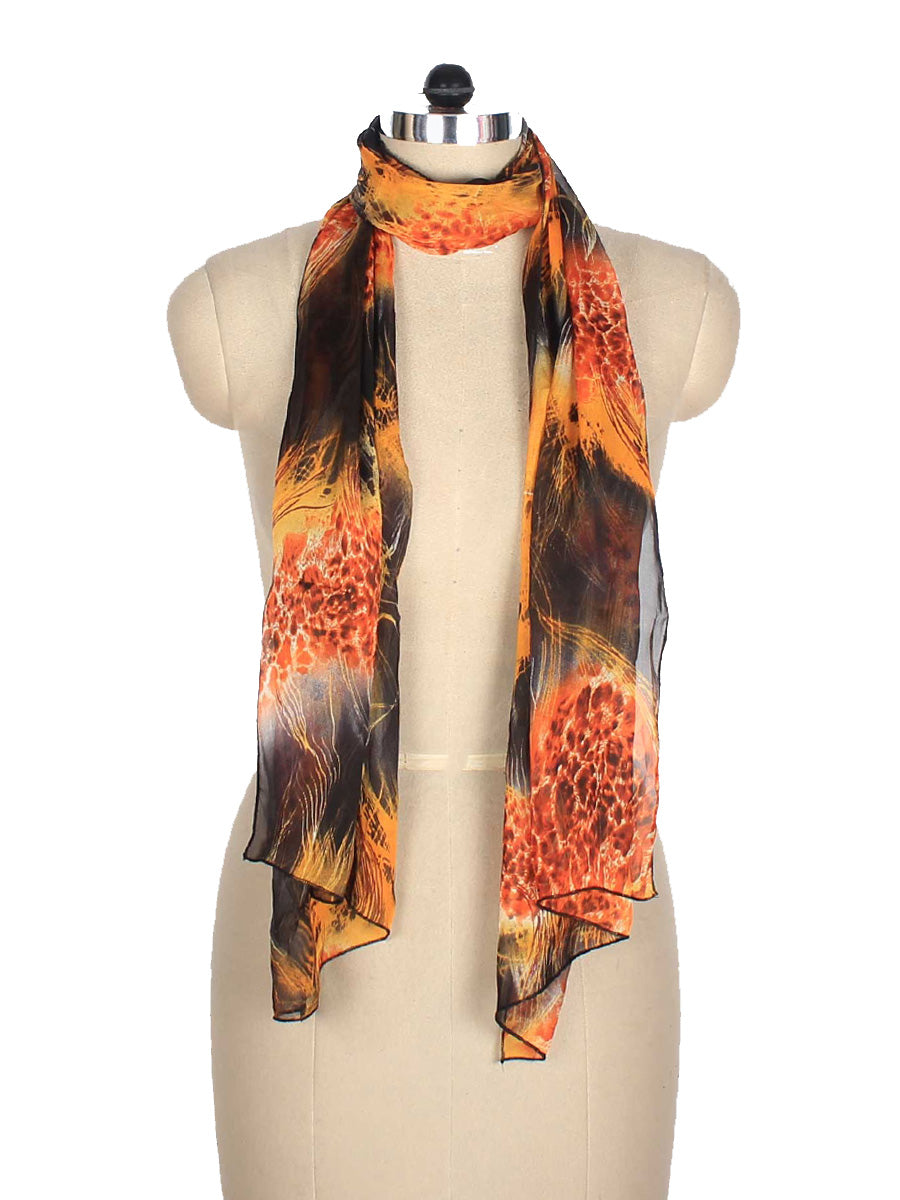 Animal Kingdom: Printed Scarf with Wildlife motifs