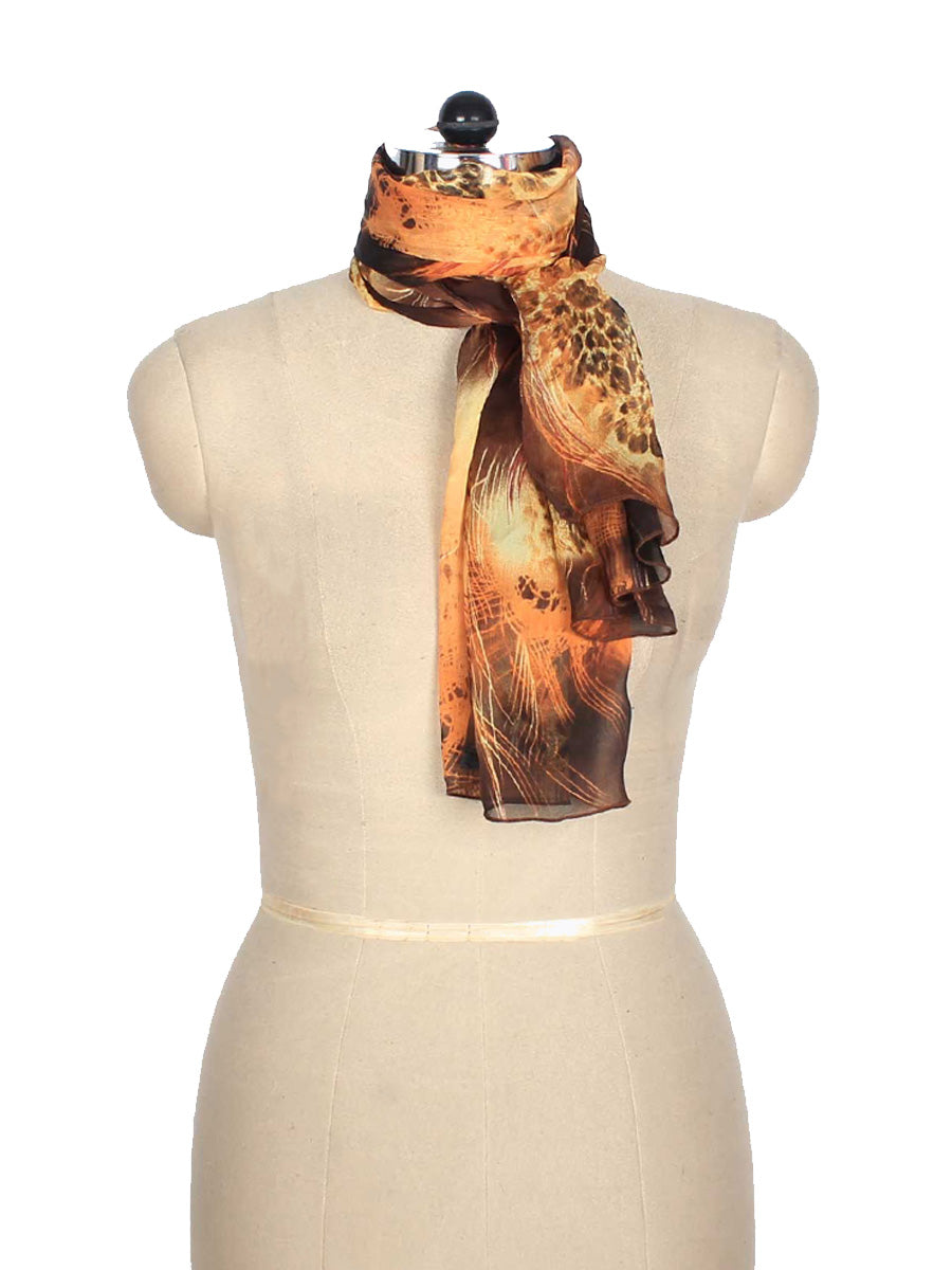 Animal Kingdom: Printed Scarf with Wildlife motifs