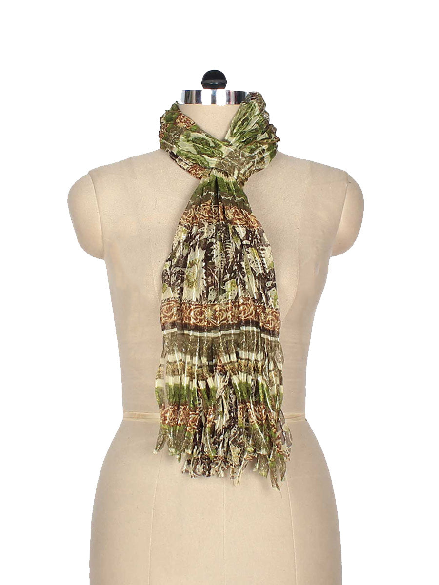 Nature's Beauty: Printed Scarf with Botanical Prints