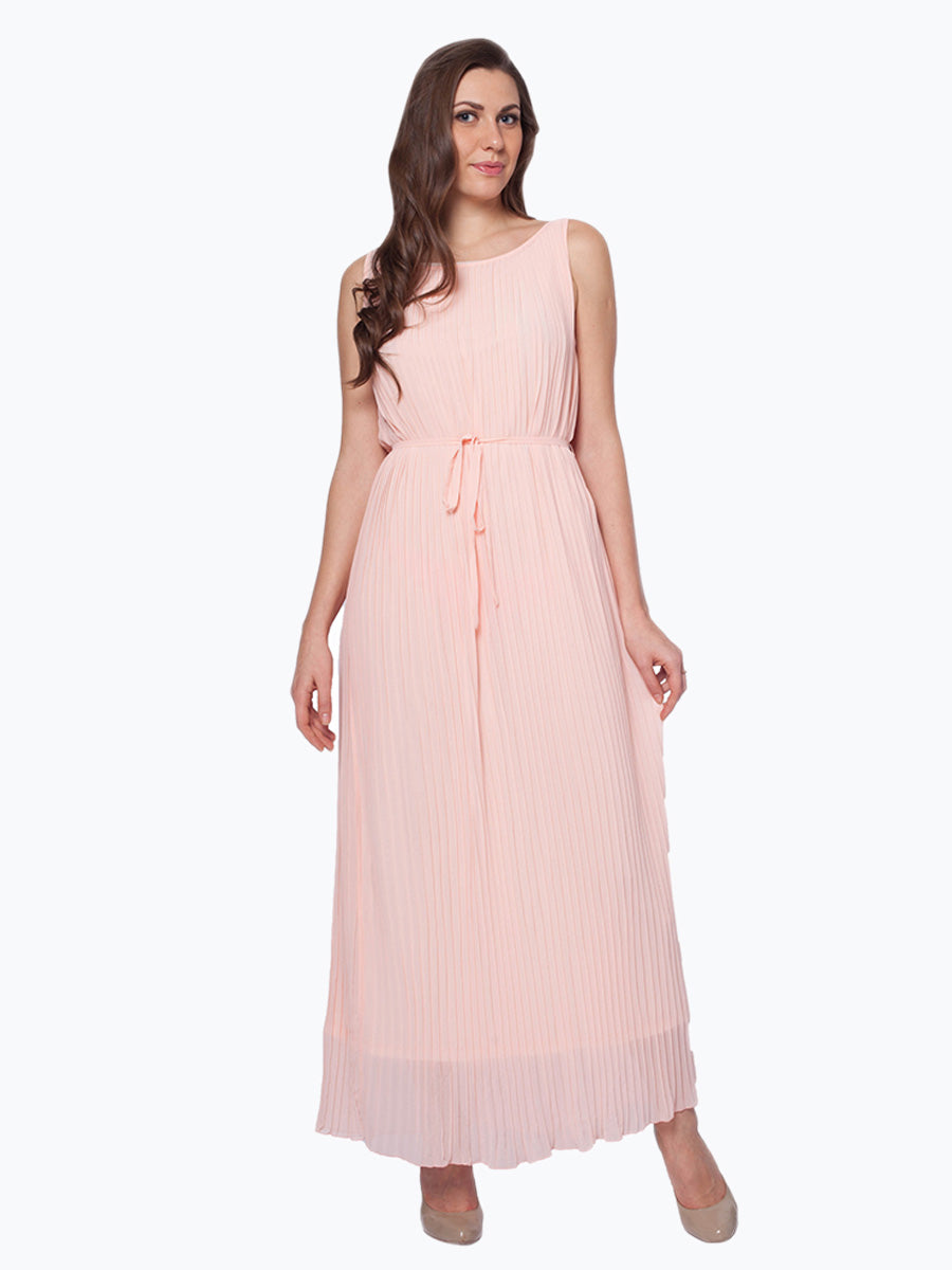 All Over Pleated Maxi Dress