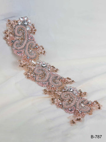 Chic Couture: Fashionable Hand-Beaded Trim with Beads, Sequins, and Rhinestones