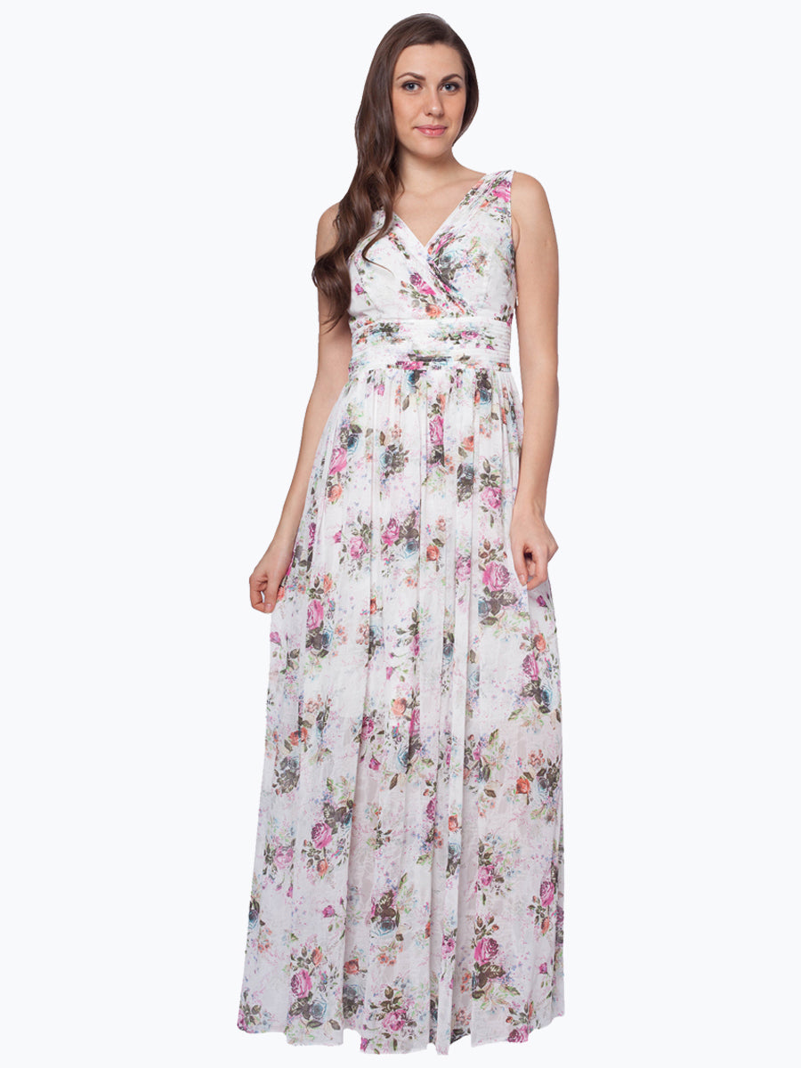 Classy Floral Printed Maxi Dress