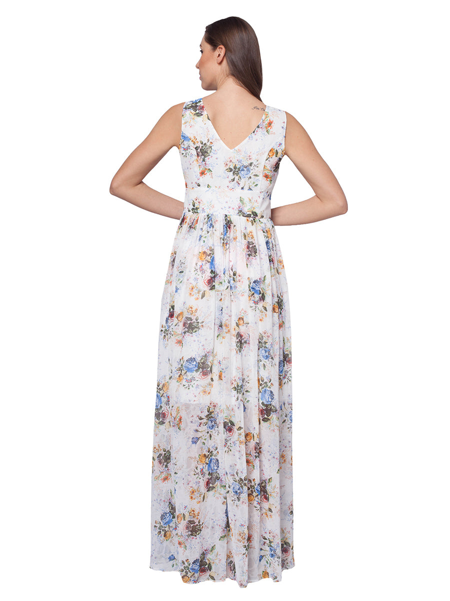 Classy Floral Printed Maxi Dress