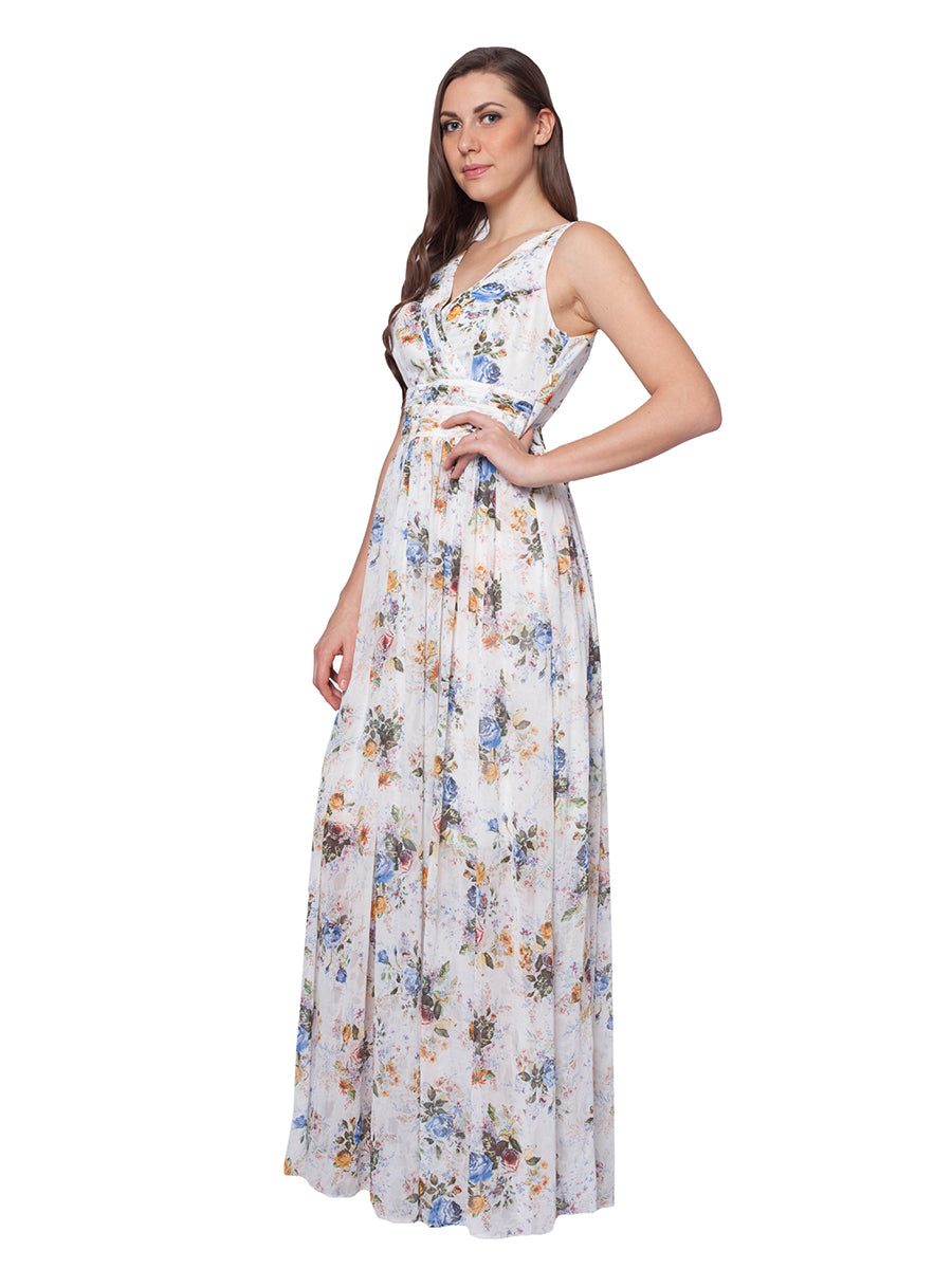 Classy Floral Printed Maxi Dress