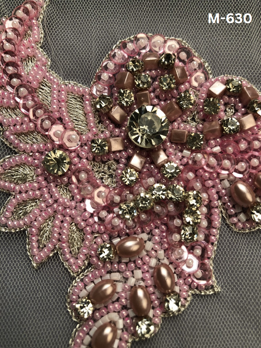 Exquisite Embellishments: Hand Beaded Indian Motifs with Luxurious Beads, Sequins, and Rhinestones