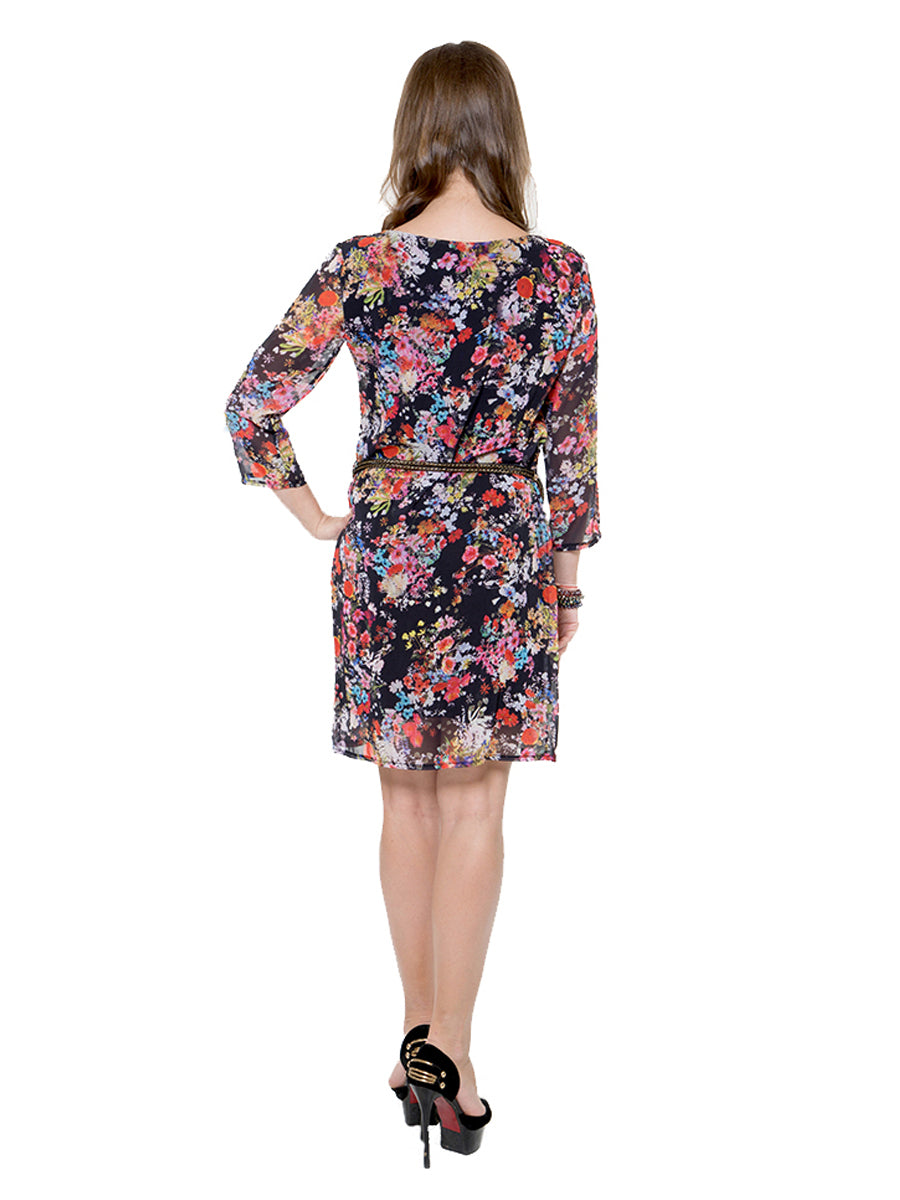 Delicate Multi Floral Print Dress