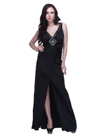 Eternal Elegance: Ever Pretty Black Crepe Gown for a Timeless and Stylish Look