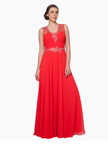 Whispering Elegance: Crepe Fine Embroidered Evening Gown for a Graceful and Sophisticated Look