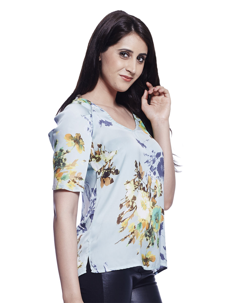 Floral Printed Chiffon Top