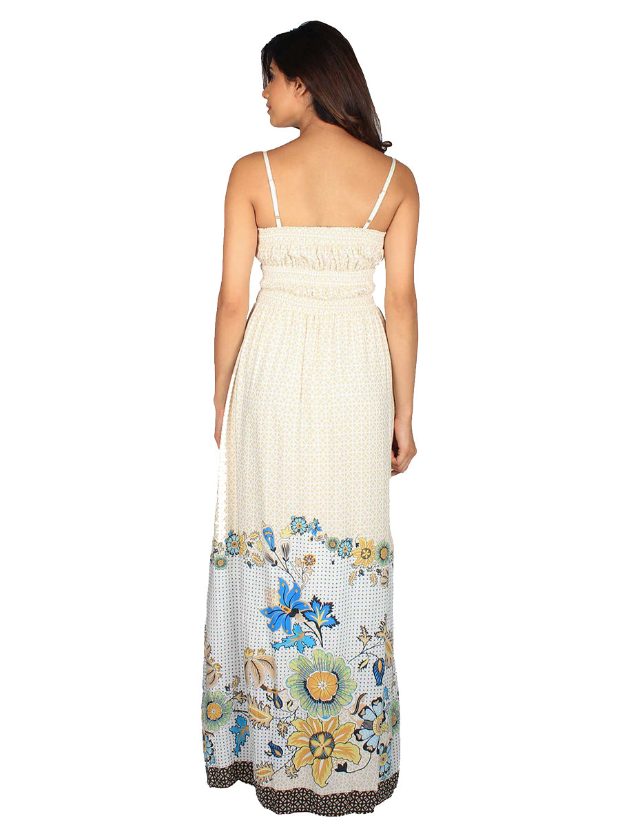 Ivory Floral Printed Maxi Dress