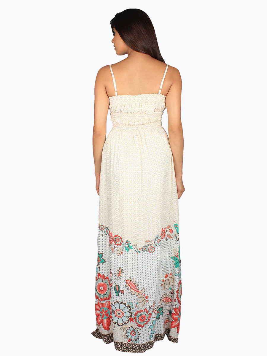 Ivory Floral Printed Maxi Dress