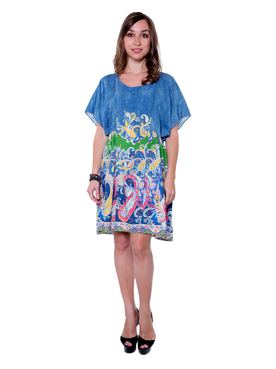 Kaftan Style Short Dress