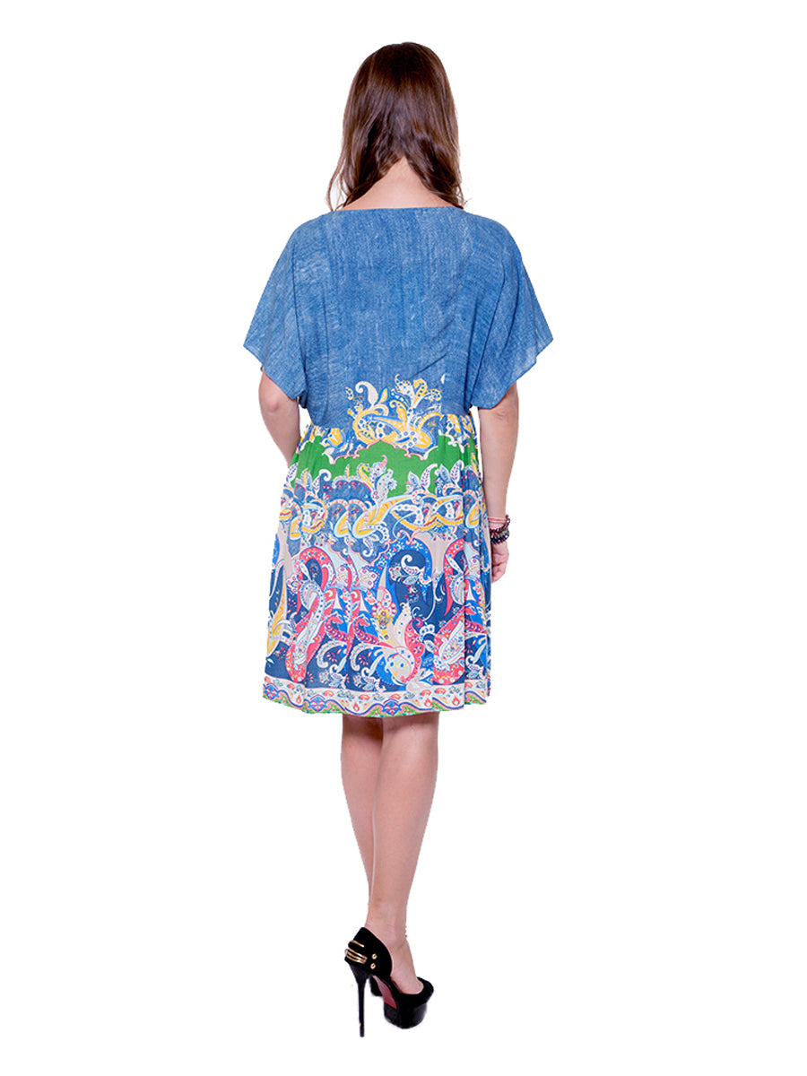 Kaftan Style Short Dress