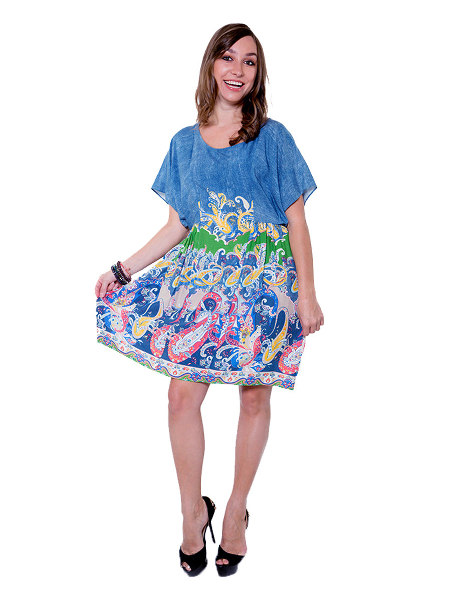 Kaftan Style Short Dress