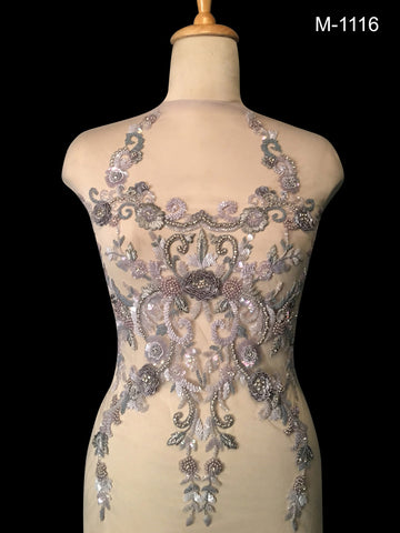 Artistry in Motion: Hand-Beaded Bustier with Intricate Beads, Sequins, Threadwork, Pearls and Rhinestones