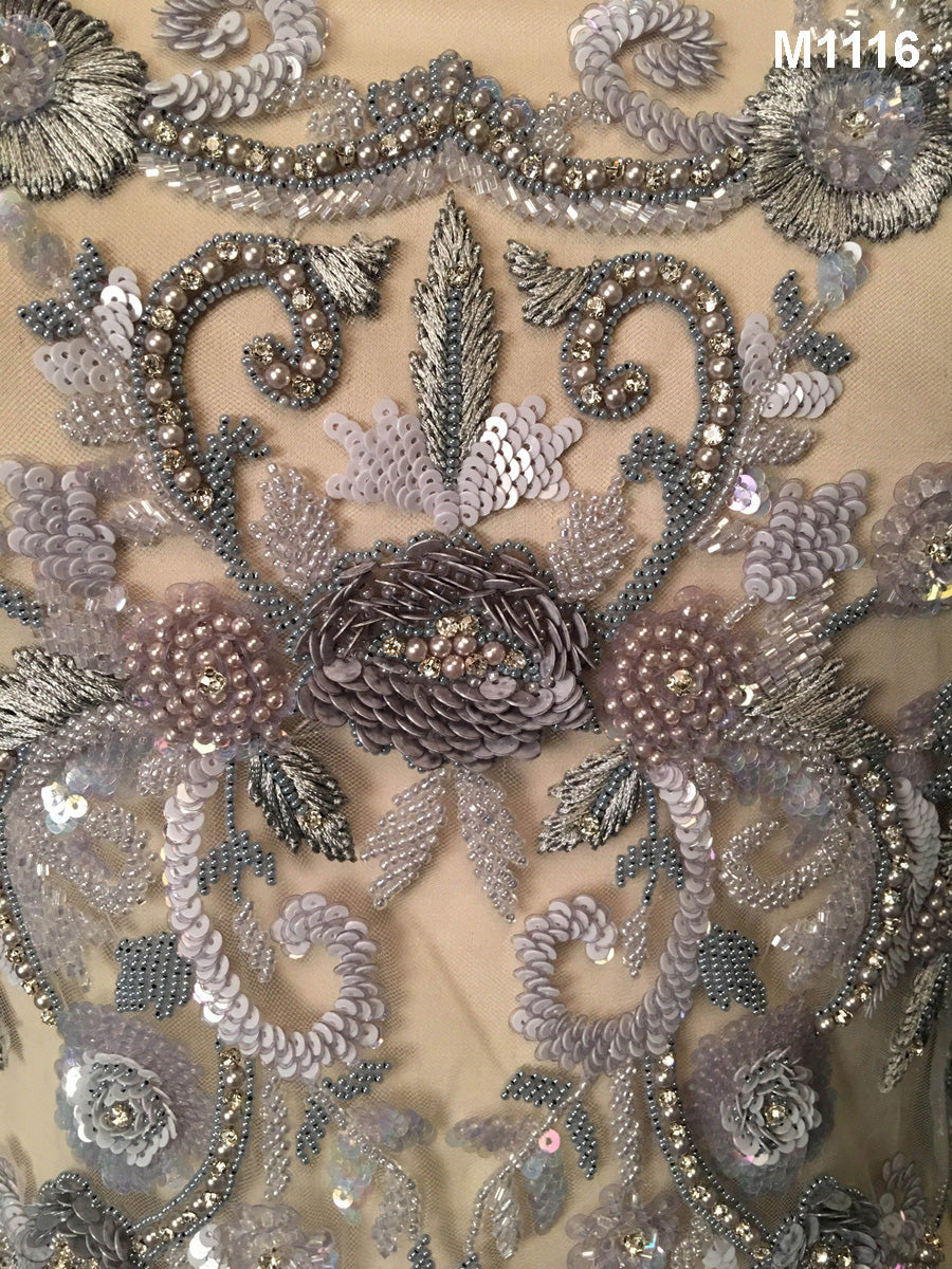 Artistry in Motion: Hand-Beaded Bustier with Intricate Beads, Sequins, Threadwork, Pearls and Rhinestones