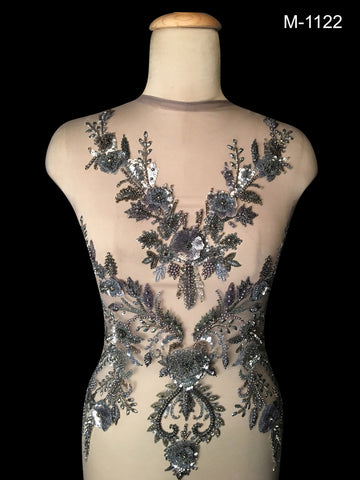 Spectacular Shimmer: Hand-Beaded Bustier Enhanced with Beads, Sequins, Threadwork, Pearls and Rhinestones