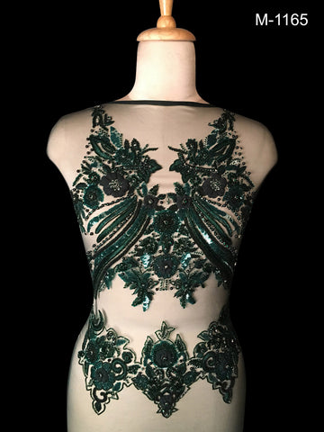Enchanting Elegance: Hand-Beaded Bustier with Beads, Sequins, and Rhinestones
