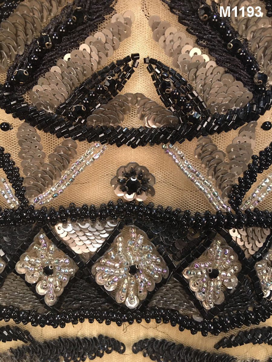 Dazzling Night Sky Hand Beaded Bustier: A Mesmerizing Tapestry of Beads and Sequins for a Stellar Look