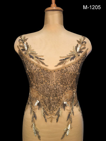 Unleash Your Inner Diva: Hand-Beaded Bustier with Glamorous Beads and Sequins