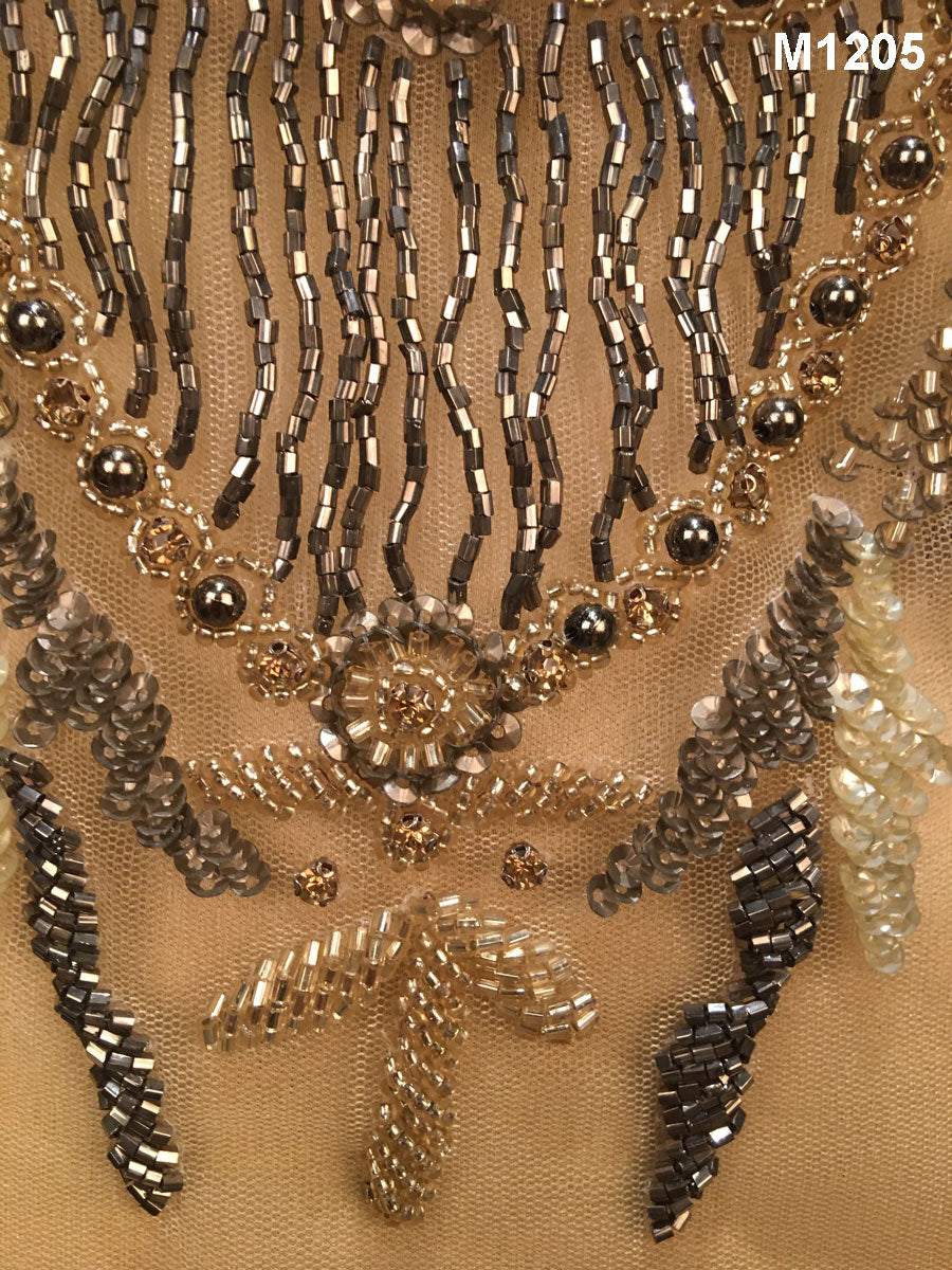 Unleash Your Inner Diva: Hand-Beaded Bustier with Glamorous Beads and Sequins