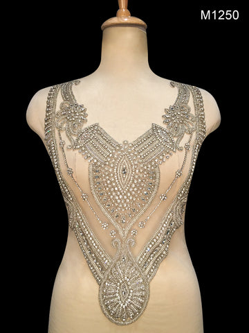 Elevate Your Style: Hand-Beaded Bustier with Beads, and Glistening Rhinestones