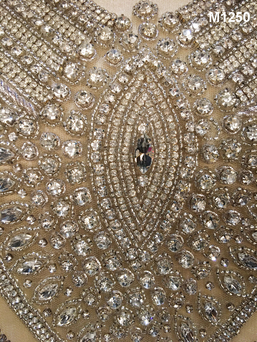 Elevate Your Style: Hand-Beaded Bustier with Beads, and Glistening Rhinestones
