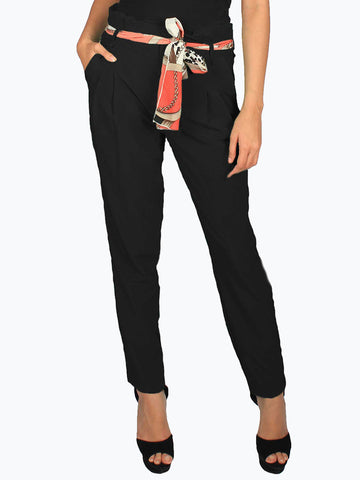 Modern and Playful: Trouser Pants with a Quirky Belt