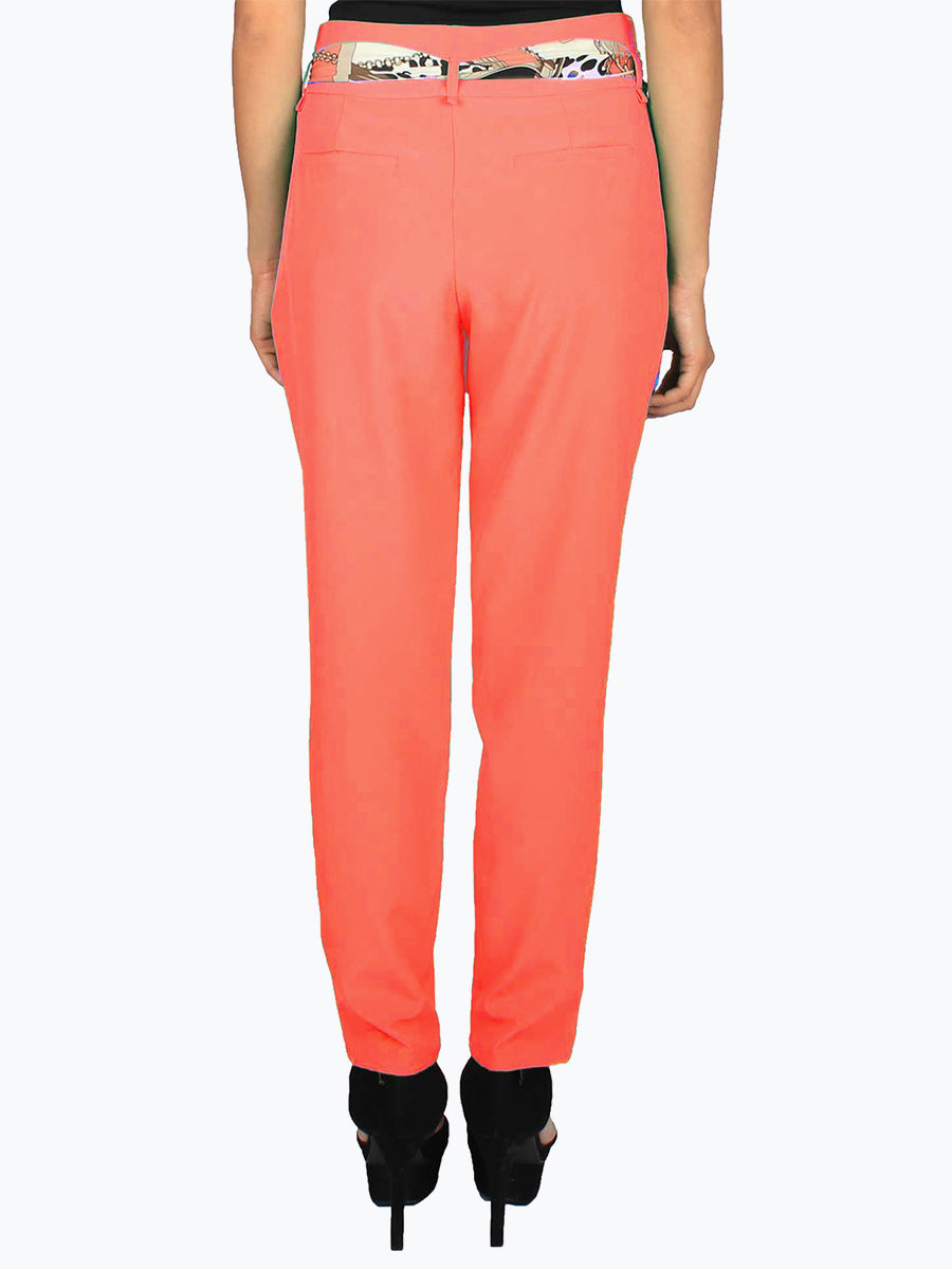 Modern and Playful: Trouser Pants with a Quirky Belt